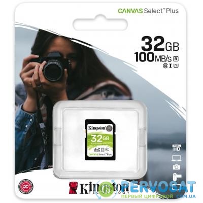 Карта памяти Kingston 32GB SDXC class 10 UHS-I U3 Canvas Select Plus (SDS2/32GB)
