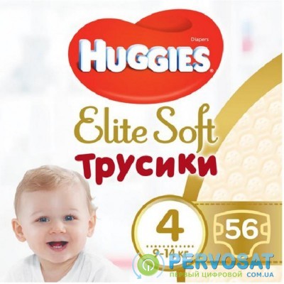 Подгузник Huggies Elite Soft Pants L размер 4 (9-14 кг) Giga 56 шт (5029053548340)