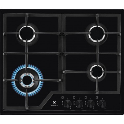 Варильна поверхня Electrolux газова, 60см, чавун, чорний