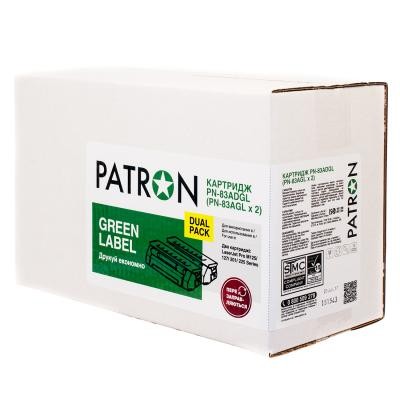 Картридж PATRON HP LJ CF283A GREEN Label (DUAL PACK) (PN-83ADGL)