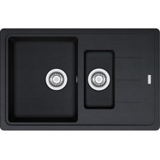 Мийка кухонна Franke Basis, фраграніт, прямокутник, з крилом, 780х500х200мм, чаша - 2, накладна, BFG 651-78, онікс Мийка кухонна Franke Basis, фраграніт, прямокутник, з крилом, 780х500х200мм, чаша - 2, накладна, BFG 651-78, онікс