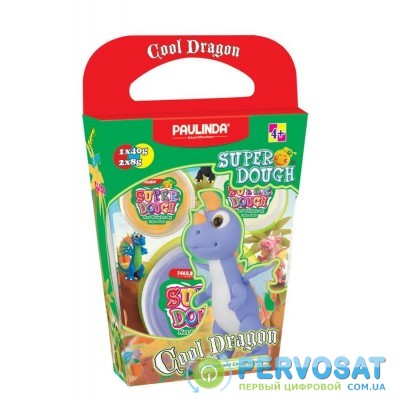 PAULINDA Масса для лепки Super Dough Cool Dragon Дракон (фиолетовый)