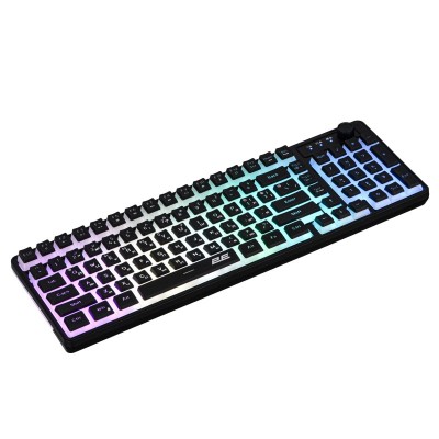 Клавіатура мембранна 2E GAMING KG390 100key, USB-A/WL/BT, EN/UA, RGB, чорний