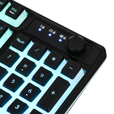 Клавіатура мембранна 2E GAMING KG390 100key, USB-A/WL/BT, EN/UA, RGB, чорний