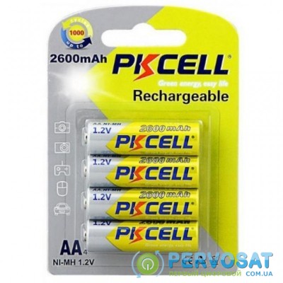 Аккумулятор PKCELL AA R6 NiMH 2600mAh * 4 (PC/AA2600-4B)