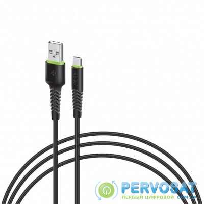 Дата кабель USB 2.0 AM to Type-C 0.2m CBFLEXT0 black Intaleo (1283126487446)