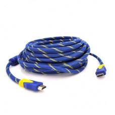 Кабель мультимедійний HDMI to HDMI 1.5m v1.4, OD-8.0mm Blue/Gold Merlion (YT-HDMI(M)/(M)NY/BL-1.5m) Кабель мультимедійний HDMI to HDMI 1.5m v1.4, OD-8.0mm Blue/Gold Merlion (YT-HDMI(M)/(M)NY/BL-1.5m)