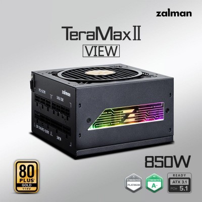Блок живленняZalman Teramax 2 View (850W) 99%, 80+ Gold, 120мм, 1xMB 24pin(18+10), 2xCPU(4+4 pin), 3xMolex, 12xSATA, 4xPCIe 8pin(6+2), 1xPCIe GEN5 16pin, 1x +5V ARGB cable, Fully Modular Блок живленняZalman Teramax 2 View (850W) 99%, 80+ Gold, 120мм, 1xMB 24pin(18+10), 2xCPU(4+4 pin), 3xMolex, 12xSATA, 4xPCIe 8pin(6+2), 1xPCIe GEN5 16pin, 1x +5V ARGB cable, Fully Modular