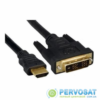 Кабель мультимедийный HDMI to DVI 18+1pin M, 10.0m Cablexpert (CC-HDMI-DVI-10MC)