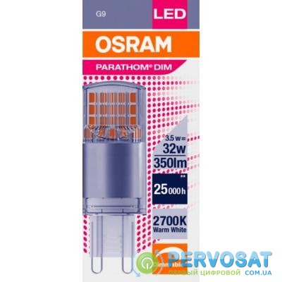 Лампочка OSRAM LED Parathom PIN32 G9 3.5-35W 2700K 230V DIM (4058075811553)