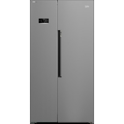 Холодильник Beko SBS, 179x91x71, xолод.відд.-368л, мороз.відд.-190л, 2дв., E, NF, дисплей, нерж