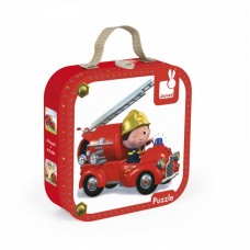 Набір з 4 пазлів Janod Лео та його пожежна машина J02882 Набір з 4 пазлів Janod Лео та його пожежна машина J02882