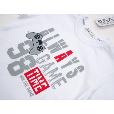 Набір дитячого одягу Breeze "GAME TIME" (14286-128B-gray)