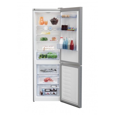 Холодильник Beko з нижн. мороз., 186x60x67, xолод.відд.-223л, мороз.відд.-120л, 2дв., E, ST, нержавіюча сталь Холодильник Beko з нижн. мороз., 186x60x67, xолод.відд.-223л, мороз.відд.-120л, 2дв., E, ST, нержавіюча сталь