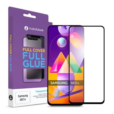 Стекло защитное MakeFuture Samsung M31s Full Cover Full Glue (MGF-SM31S)