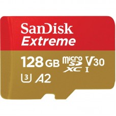 Карта пам'ятi SanDisk 128GB microSDXC C10 UHS-I U3 R160/W90MB/s Extreme V30 + SD Карта пам'ятi SanDisk 128GB microSDXC C10 UHS-I U3 R160/W90MB/s Extreme V30 + SD