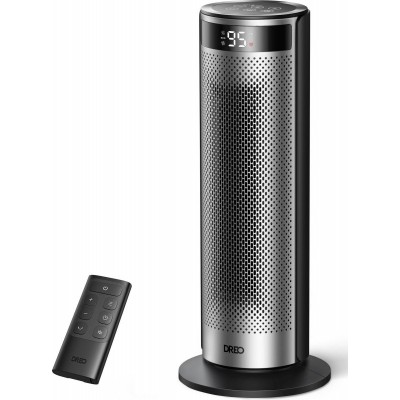 Тепловентилятор Dreo, 25м2, 2000Вт, електр. упр-ння, керамич.нагрів.елемент, пульт ДУ, 4 швидк, срібний