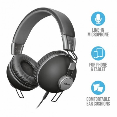 Наушники Trust Noma Over-Ear Mic Matte Black (22578)