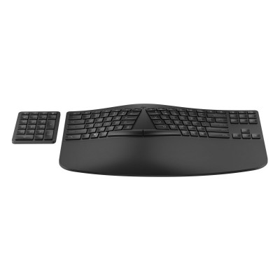 Клавіатура мембранна HP 960 BLK Ergonomic split-zone, 112key, BT, EN/UK, чорний