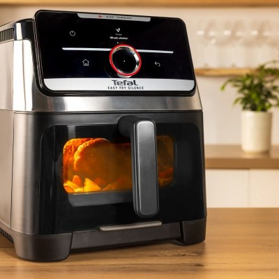 Мультипіч Tefal Easy Fry Silence XXL Smart Vision, 1800Вт, чаша-7л, сенсорне керув., 55 програм, з віконцем, пластик, нерж. сталь-чорний