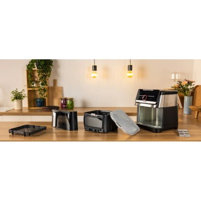 Мультипіч Tefal Easy Fry Silence XXL Smart Vision, 1800Вт, чаша-7л, сенсорне керув., 55 програм, з віконцем, пластик, нерж. сталь-чорний