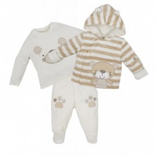 Набір дитячого одягу Luvena Fortuna велюровий з ведмежам (G8193.6-12) Набір дитячого одягу Luvena Fortuna велюровий з ведмежам (G8193.6-12)