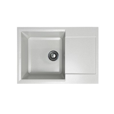 Набір кухонний Adamant Horizon Medium, штучний камінь, прямокут., з крилом, 700х500х230мм, чаша - 1, врізна, Old stone + змішувач