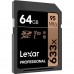 Карта памяти Lexar 64GB SDXC class 10 UHS-I U3 V30 633x Professional (LSD64GCB633)