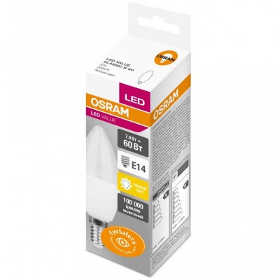 Лампочка OSRAM LED Star B60 7W (550Lm) 3000K E14 (4058075479715)