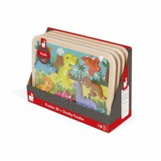 Пазл-вкладиш Janod Динозаври J07054 Пазл-вкладиш Janod Динозаври J07054