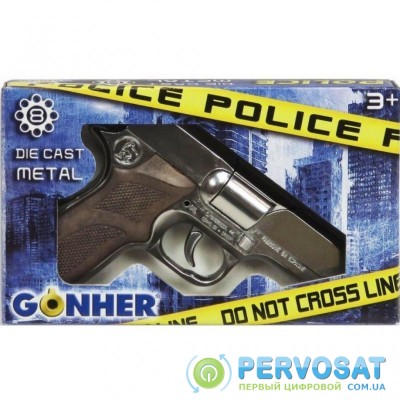 Игрушечное оружие Gonher Револьвер полицейский 8-зарядный (125/0)