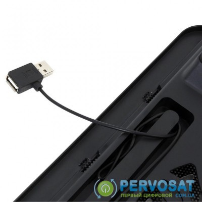 Подставка для ноутбука OMEGA Laptop Cooler pad "WIND" 14cm fan black (OMNCPWB)
