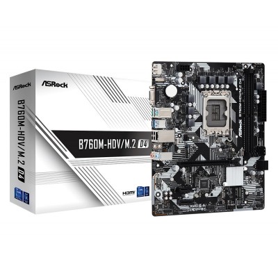 Материнська плата ASRock B760M-HDV/M.2 D4 s1700 B760M 4xDDR4 HDMI DP mATX