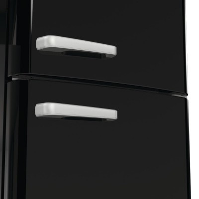 Холодильник з нижн. мороз. камерою Gorenje, 194x66x60см, 2 двері, 204(96)л, А++, Retro, NoFrost+, Внутр. Диспл, Зона св-ті, чорний