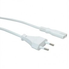 Кабель блоку живлення универсальный 2-контактный (восьмерка,бытовой),гнездовой разъём С7,белый (A40185) Кабель блоку живлення универсальный 2-контактный (восьмерка,бытовой),гнездовой разъём С7,белый (A40185)