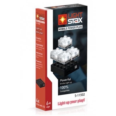 База 4х4 LIGHT STAX Набор Power Plus з 4-ма цеглинками 2х2  Transparent LS-S11502