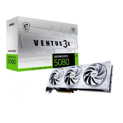 Відеокарта MSI GeForce RTX 5080 16GB GDDR7 VENTUS 3X OC WHITE