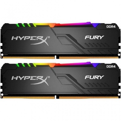 Модуль памяти для компьютера DDR4 64GB (2x32GB) 3600 MHz HyperX Fury RGB Black HyperX (Kingston Fury) (HX436C18FB3AK2/64)