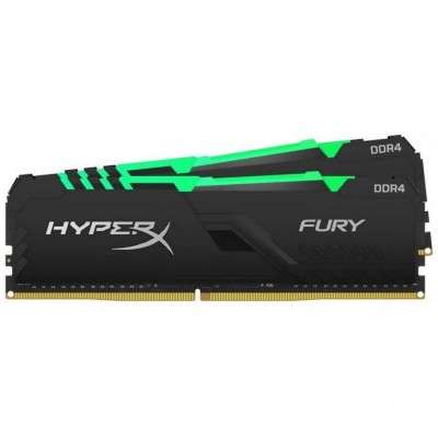 Модуль памяти для компьютера DDR4 64GB (2x32GB) 3600 MHz HyperX Fury RGB Black HyperX (Kingston Fury) (HX436C18FB3AK2/64)