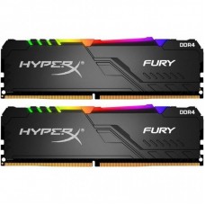 Модуль пам'яті для комп'ютера DDR4 64GB (2x32GB) 3600 MHz HyperX Fury RGB Black HyperX (HX436C18FB3AK2/64)