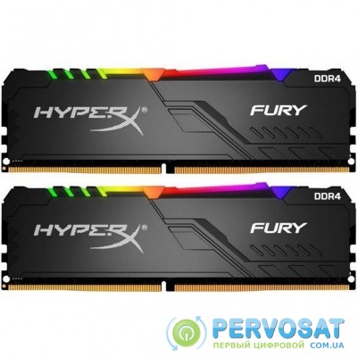 Модуль памяти для компьютера DDR4 64GB (2x32GB) 3600 MHz HyperX Fury RGB Black HyperX (HX436C18FB3AK2/64)