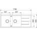 Мийка кухонна Franke Basis, фраграніт, прямокутник, з крилом, 780х500х200мм, чаша - 2, врізна, BFG 621, онікс