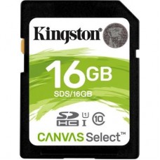 Карта пам'яті Kingston 16GB SDHC class 10 UHS-I Canvas Select (SDS/16GB) Карта пам'яті Kingston 16GB SDHC class 10 UHS-I Canvas Select (SDS/16GB)