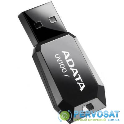USB флеш накопитель ADATA 16GB DashDrive UV100 Black USB 2.0 (AUV100-16G-RBK)