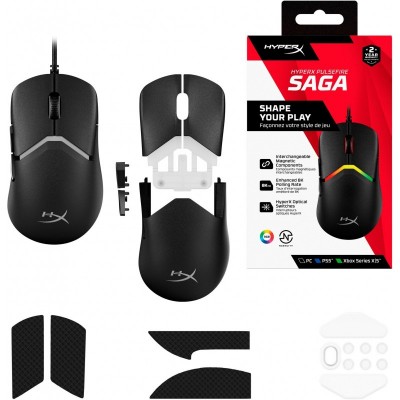 Миша HyperX Pulsefire SAGA, RGB, USB-A, чорний