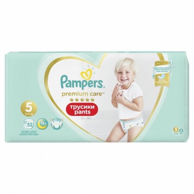 Подгузник Pampers Premium Care Pants Junior Размер 5 (12-17 кг), 52 шт (8001090760036)