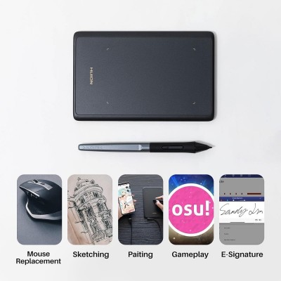 Графічний планшет Huion 4.17"x 2.6" H420X USB-C, чорний
