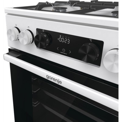 Плита Gorenje комбінована, 70л, 50x60см, дисплей, IconLed, чавун, білий