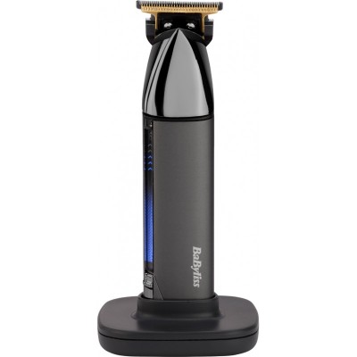 Тример Babyliss Super-X Metal Black Edition, для вусів та бороди, акум., насадок-2, кейс, підставка, сталь, чорно-сірий Тример Babyliss Super-X Metal Black Edition, для вусів та бороди, акум., насадок-2, кейс, підставка, сталь, чорно-сірий