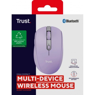 Миша Trust Ozaa Compact Multi-Device, WL/BT, фіолетовий